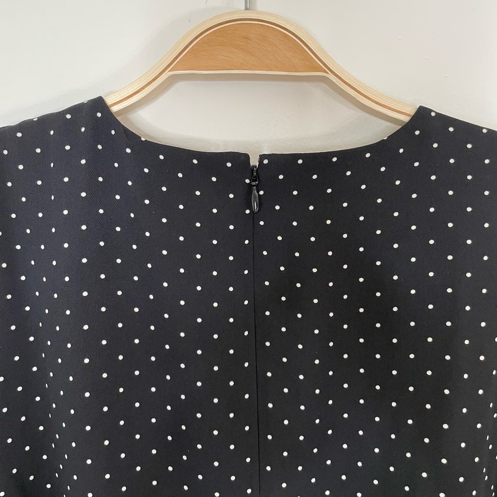 J. Crew Factory Black and White Polka Dot Mini Dress - Picture 7 of 9